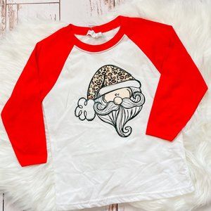 youth Christmas shirt - Leopard Santa